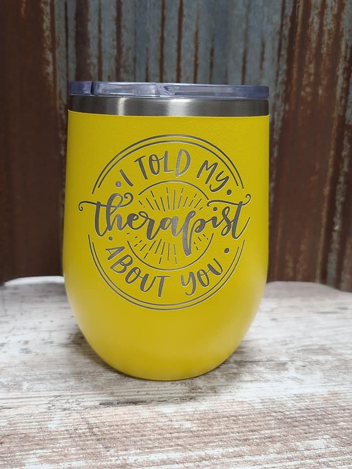 Custom Laser Engraved Wine Tumbler, 12oz Stainless Steel, Bridesmaid Gifts