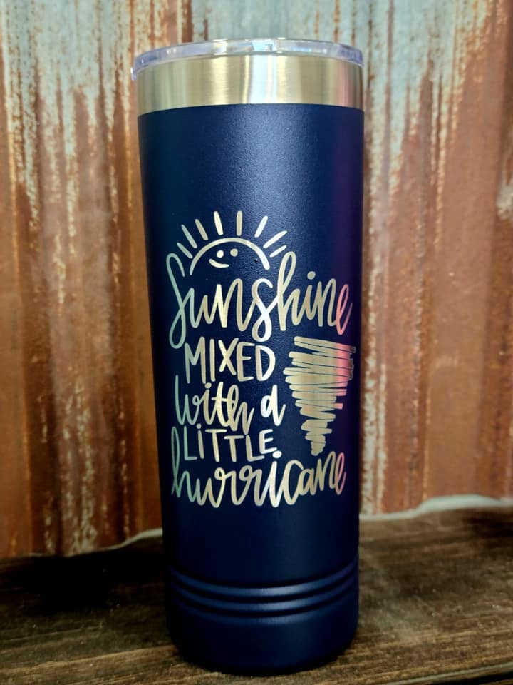 Personalized Bridesmaid Tumbler, Engraved 22 oz Skinny Cup