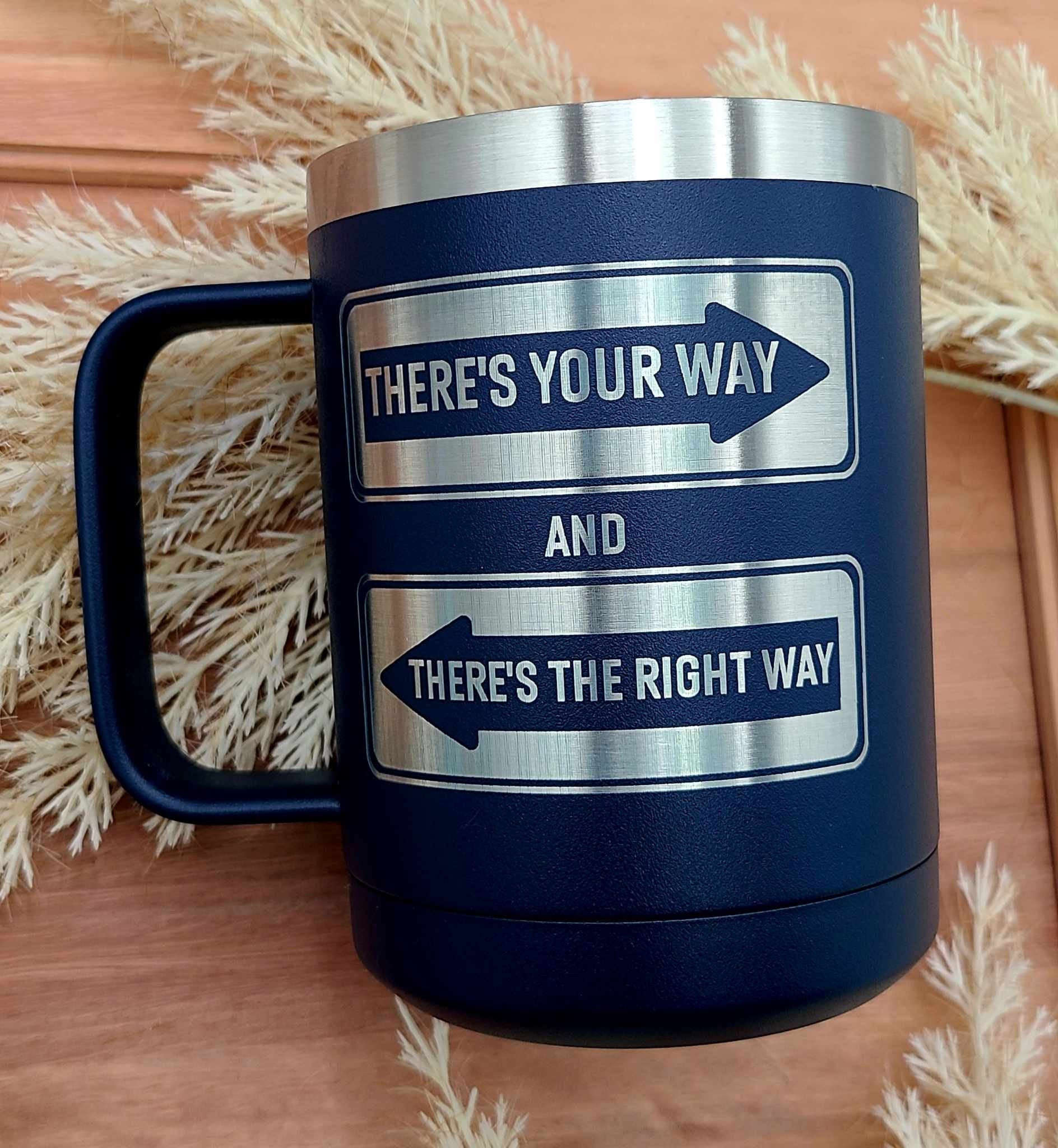 15 Oz Personalized Travel Mug: Laser Engraved Stainless Steel