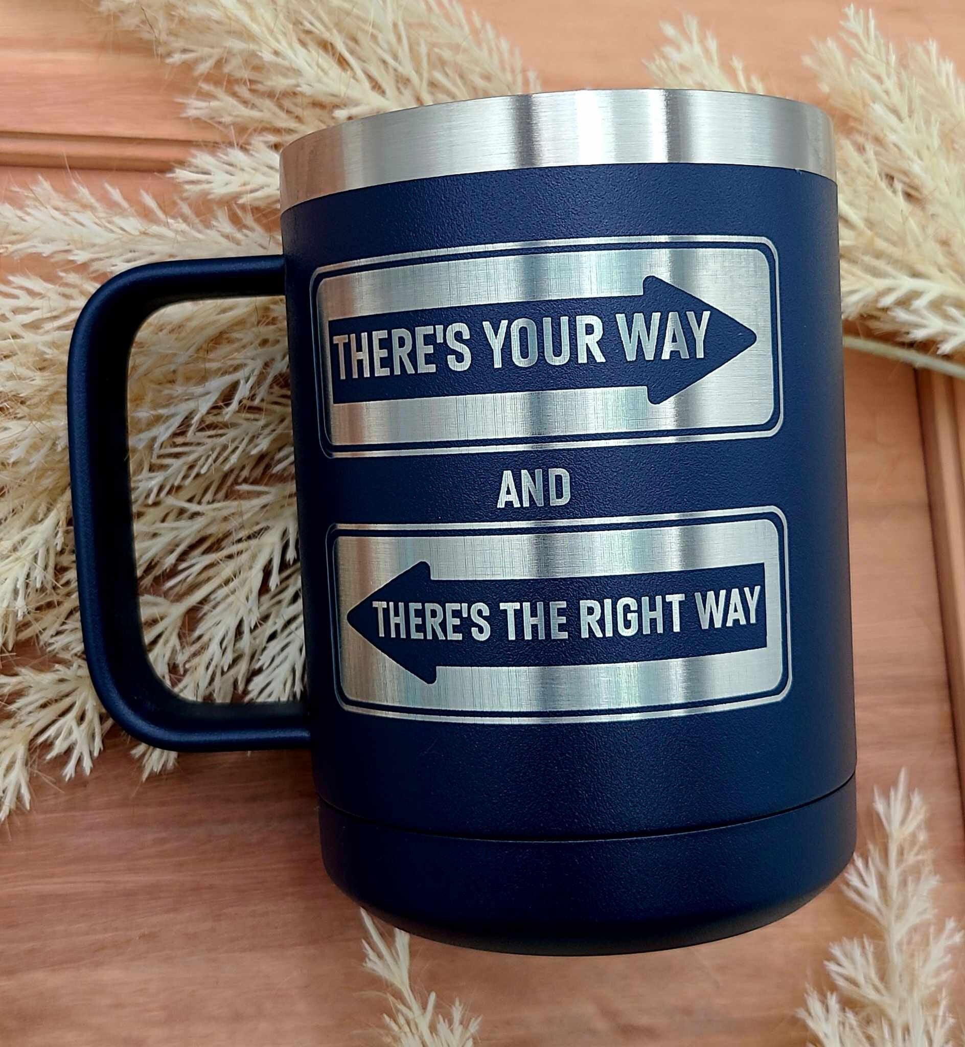 Personalized Insulated Coffee Mug: 15oz Stainless Steel Travel Mug
