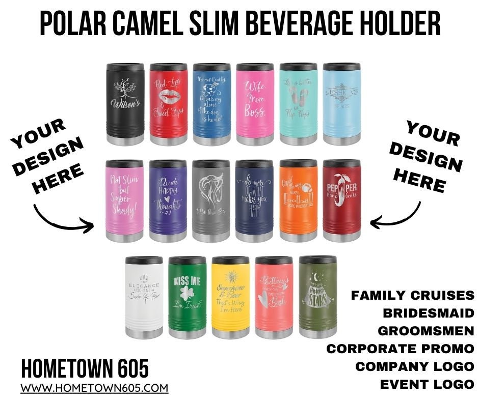 Personalized Logo Can Holder: Custom Engraved Stainless Steel Beverage Cooler