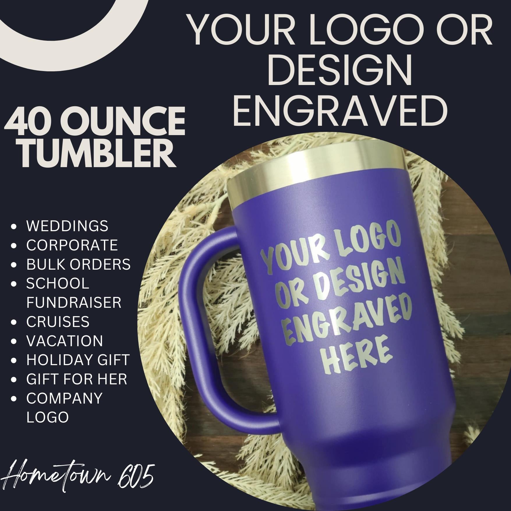 Laser Engraved 40 oz Polar Camel Travel Mug: Personalized Insulated Tumbler