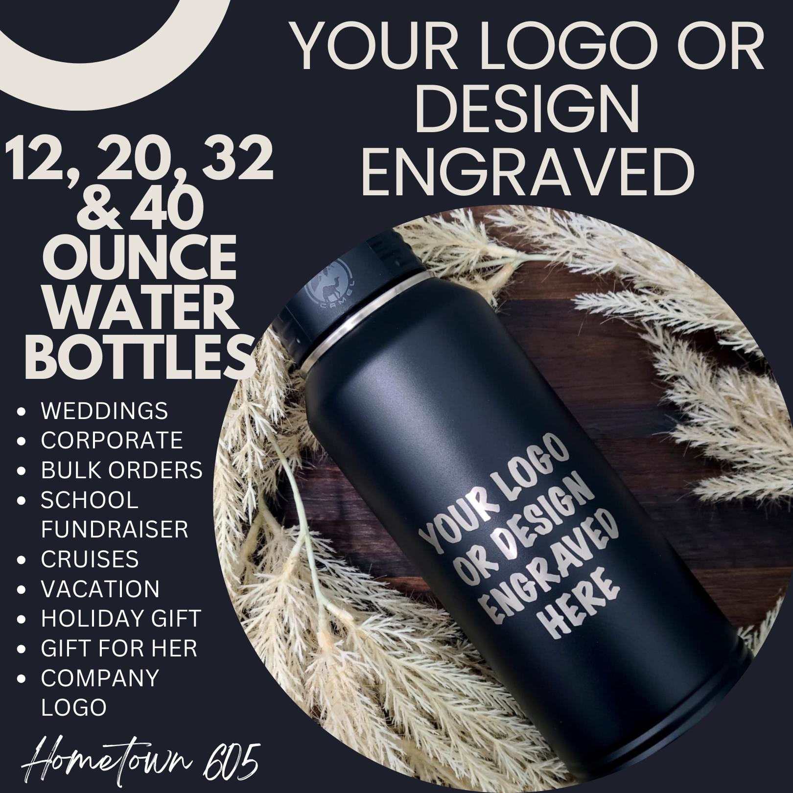 Personalized Water Bottle: Laser Engraved Stainless Steel Polar Camel