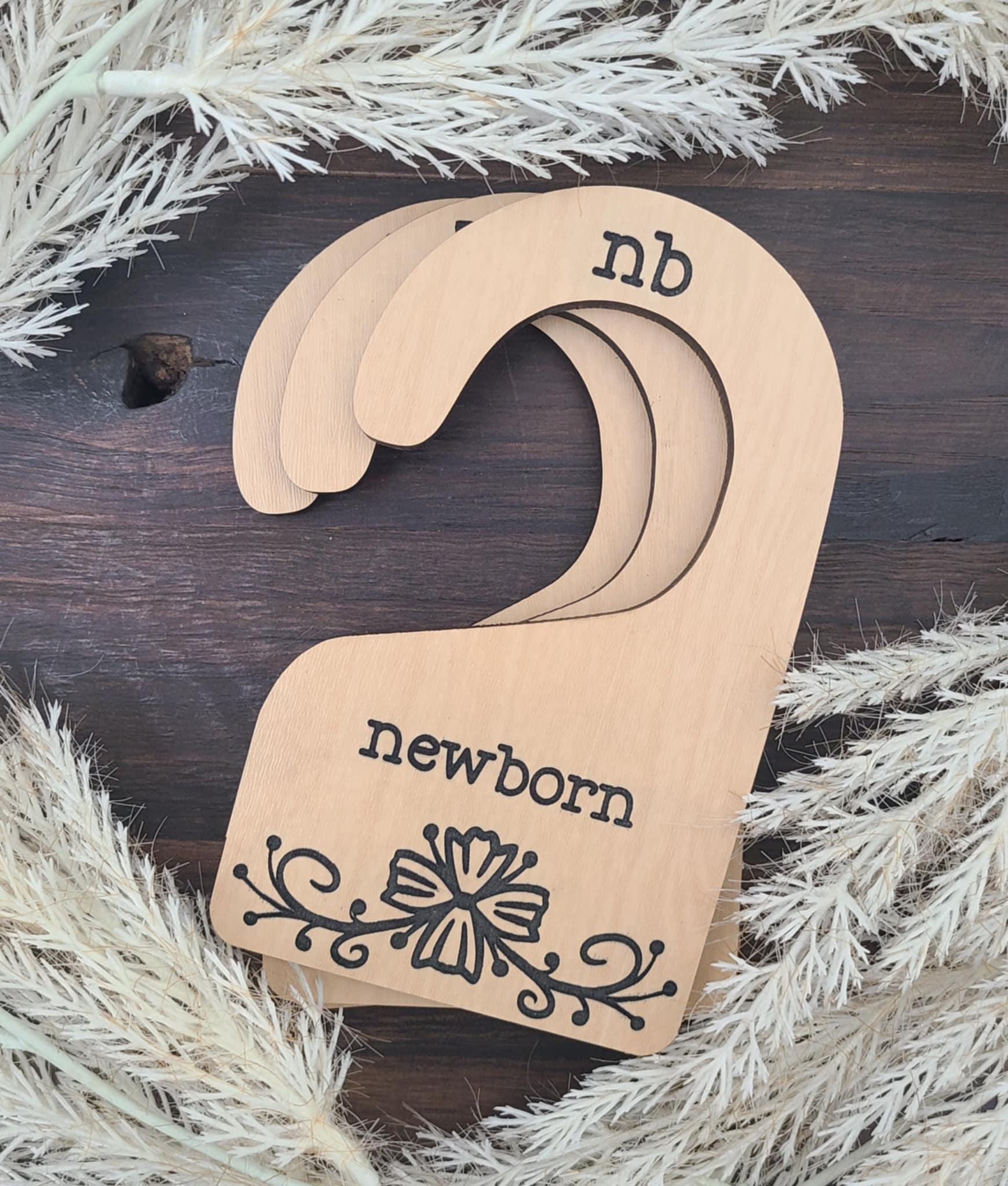 Cross Closet Dividers, Nursery Closet Clothes Divider, Size Markers for Babies, Baby Shower Gift, Wood Baby Clothes Hangers, Baby Gift