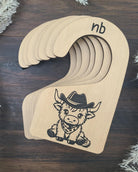 Cow Nursery Closet Dividers: Handmade Baby Clothes Size Markers