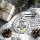 Personalized First Christmas Ornament 2025: Newlywed Keepsake