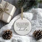 In-Law Christmas Ornament - Personalized Wedding Keepsake - Mother In Law Gift - From Bride 2025