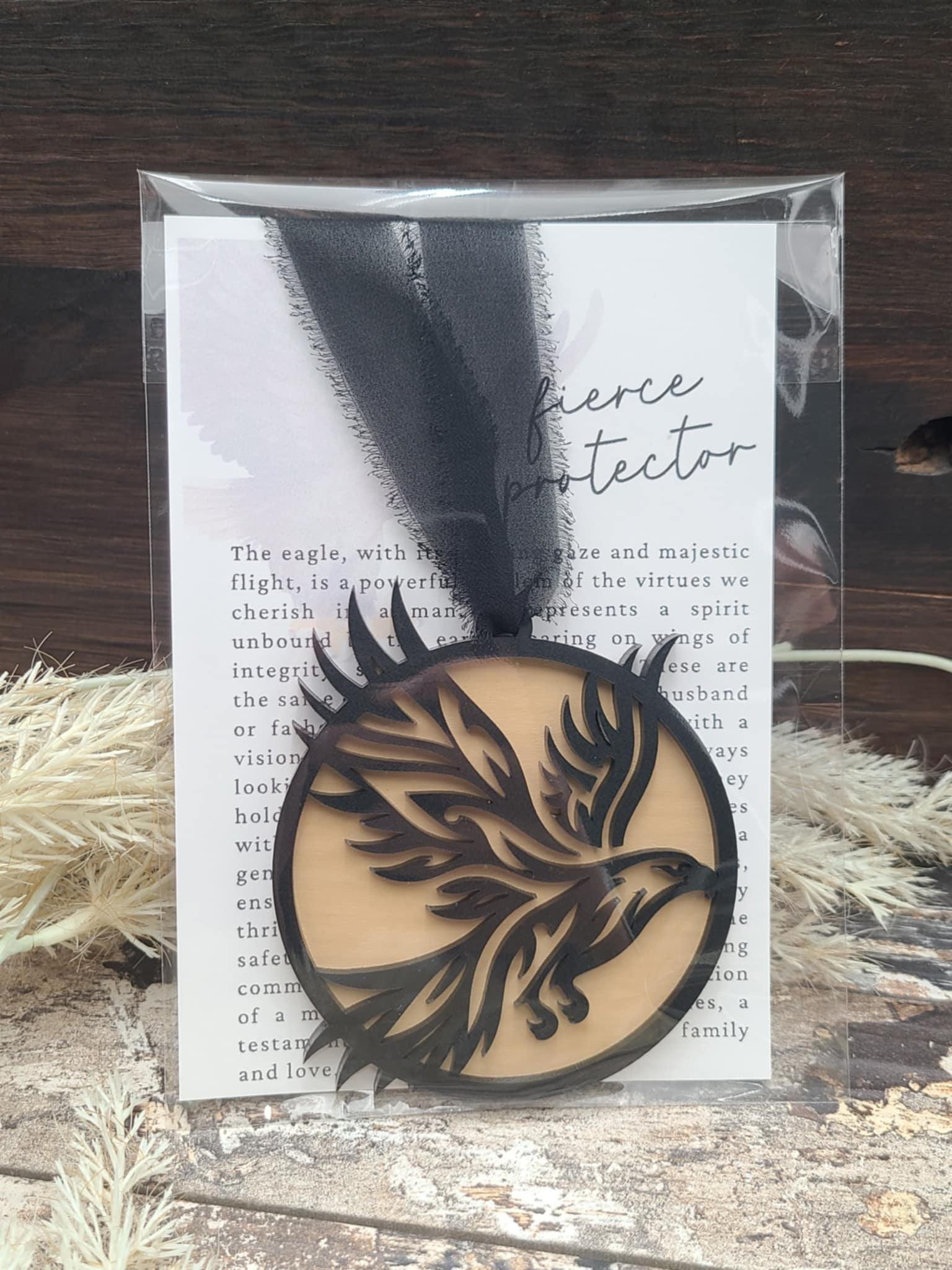 Custom Eagle Memorial Ornament, Tribute, In Memory of, Fly Beside us every day, Sentimental Gift