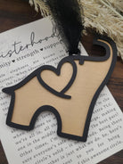 Handcrafted Wooden Elephant Ornament: Friendship Gift and Car Charm