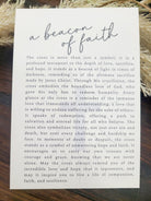 Beacon of Faith Wood Cross Story Card Ornament, Faith Cross Ornament, religious gift
