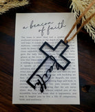 Beacon of Faith Wood Cross Story Card Ornament, Faith Cross Ornament, religious gift