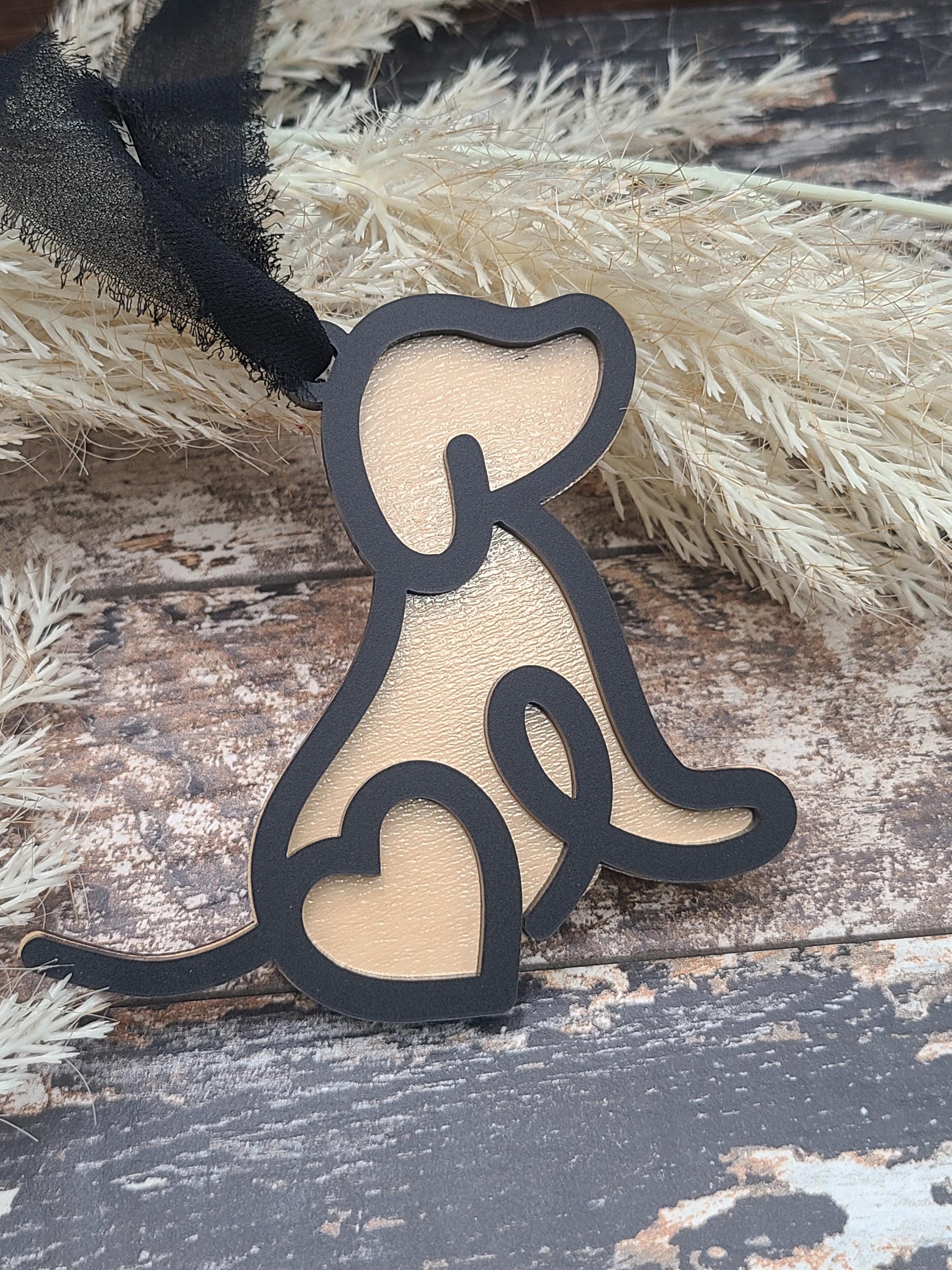 Personalized Dog Memorial Ornament, Wooden Christmas Ornament