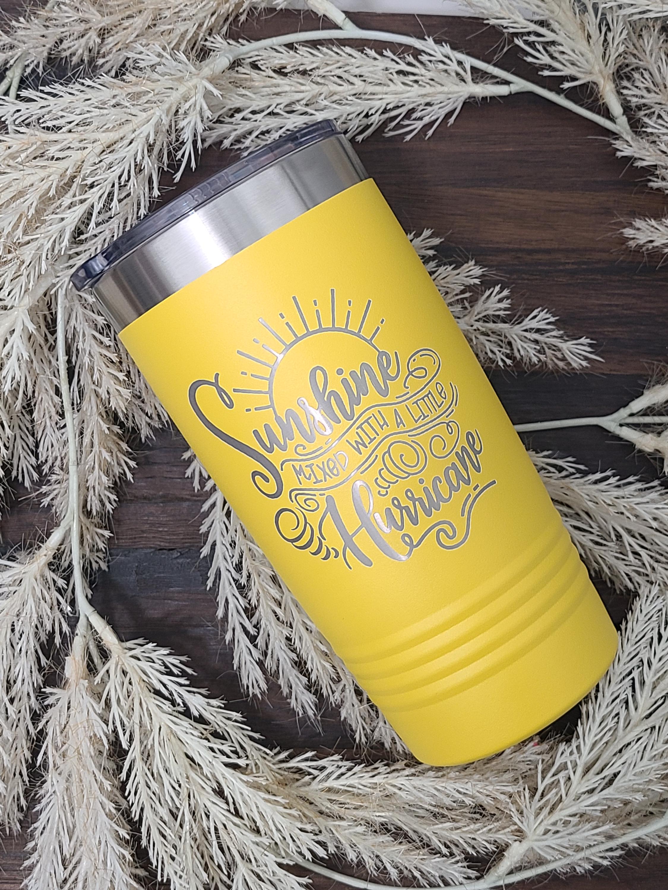 Custom engraved 20 oz stainless steel tumbler: Personalized Logo Gifts