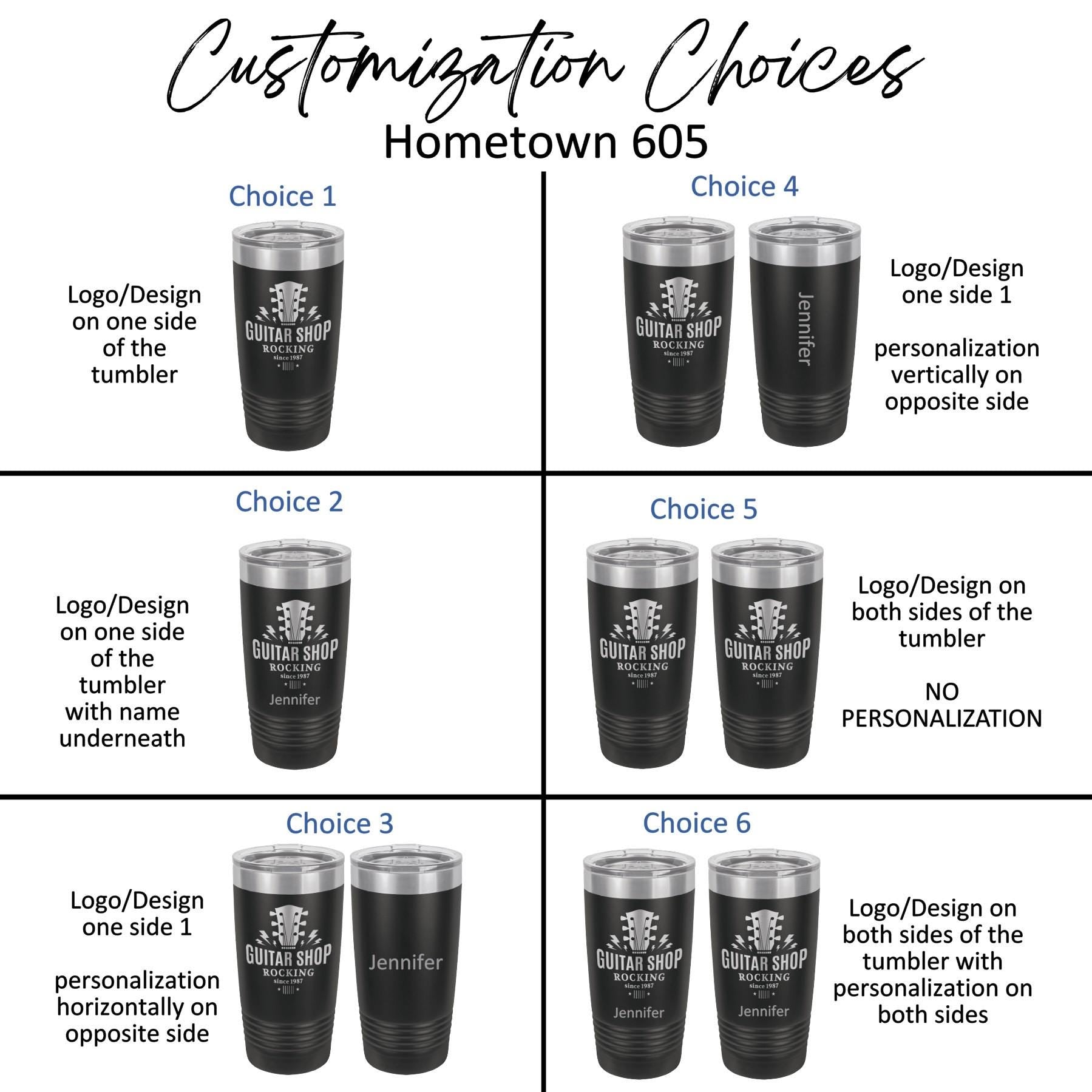 Personalized Engraved 20oz Tumbler • Custom Stainless Steel Cup