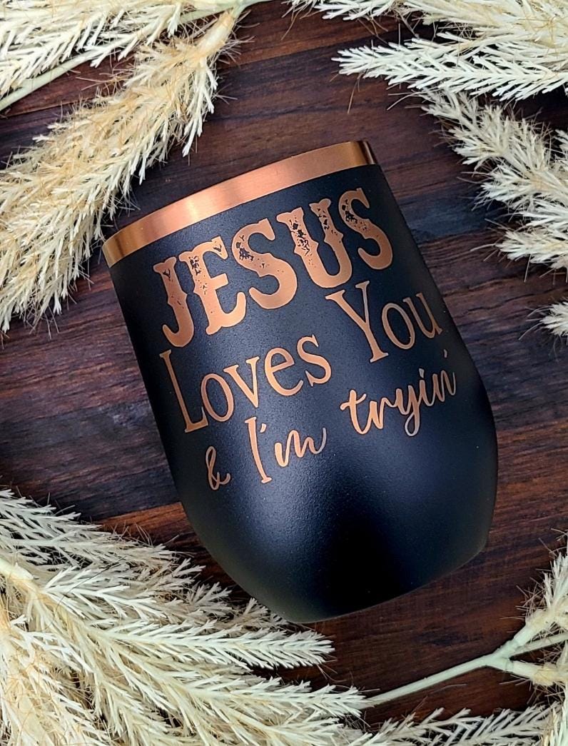 Custom Laser Engraved Wine Tumbler, 12oz Stainless Steel, Bridesmaid Gifts