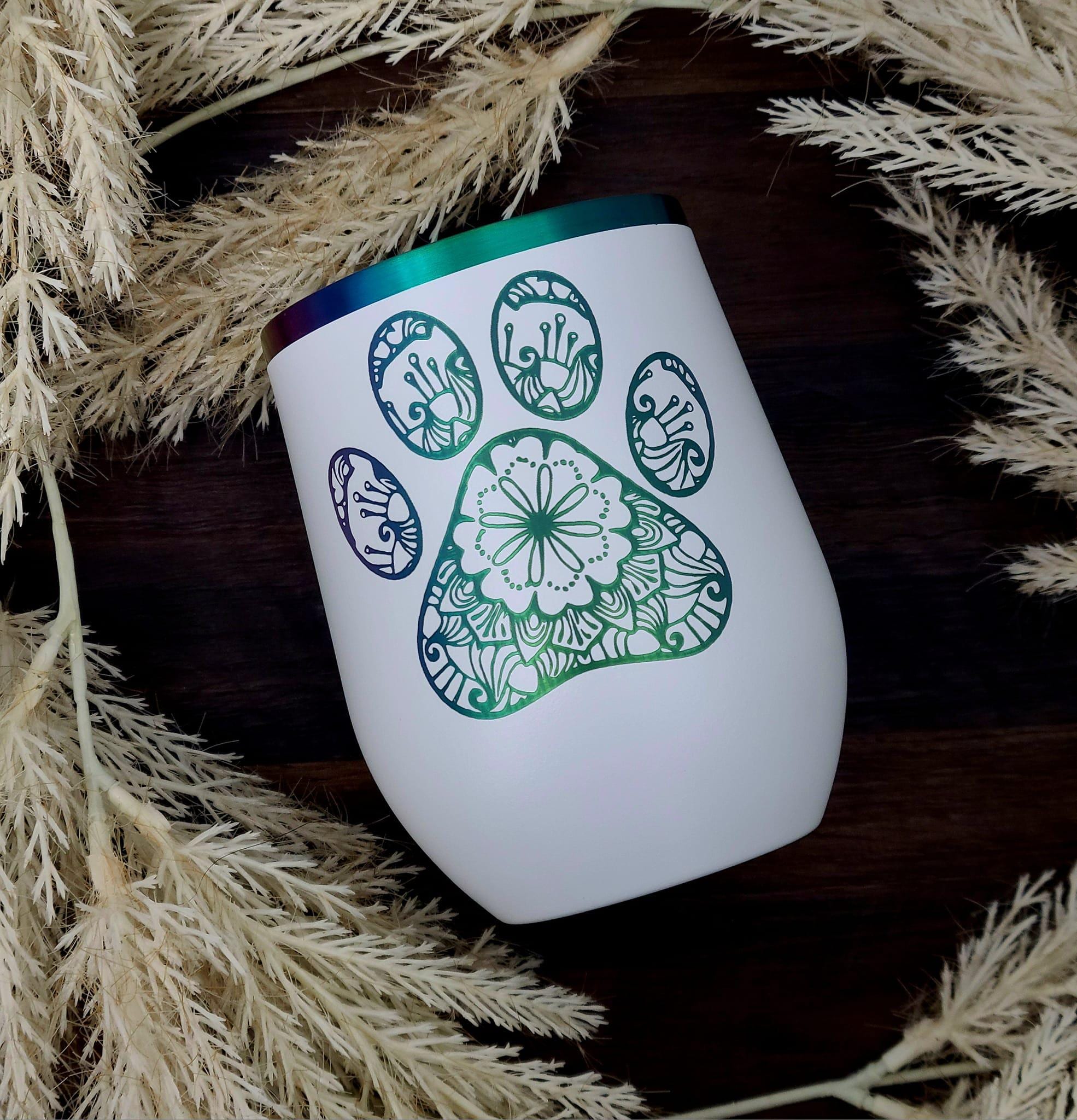 Custom Laser Engraved Wine Tumbler, 12oz Stainless Steel, Bridesmaid Gifts