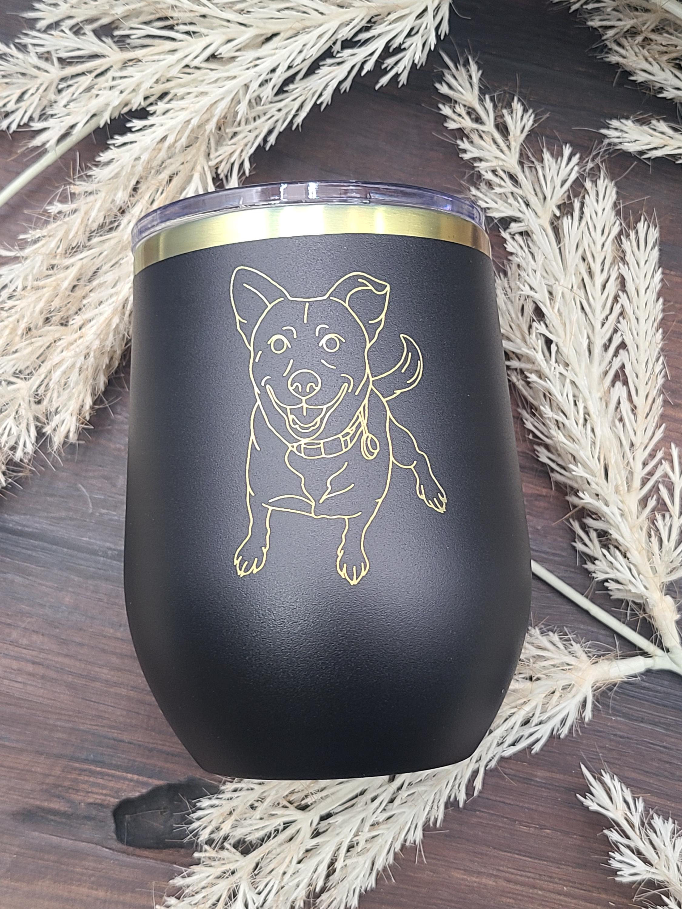 Custom Laser Engraved Wine Tumbler, 12oz Stainless Steel, Bridesmaid Gifts