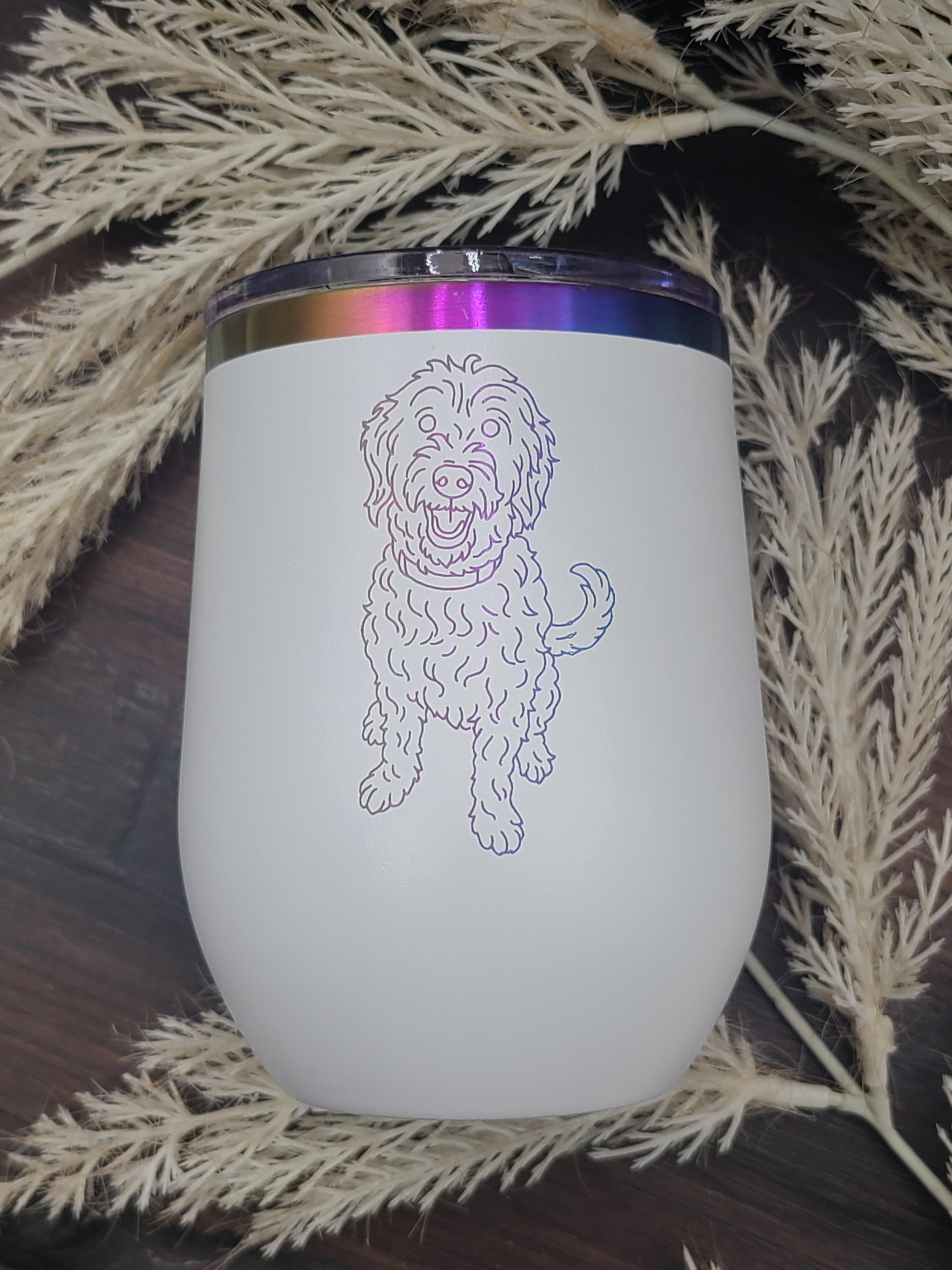 Custom Laser Engraved Wine Tumbler, 12oz Stainless Steel, Bridesmaid Gifts