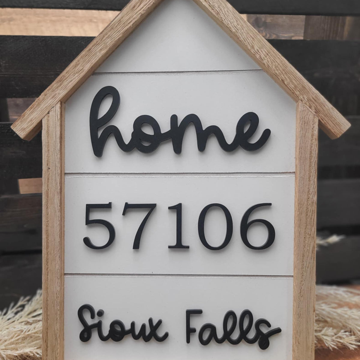 Home Zip Code Signs Home Sign with custom Zip Code and City – Hometown605