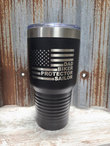 Laser Engraved Travel Mugs, Business, School, Fundraiser, 30 oz Insulated Stainless Steel, Personalized gift, Custom tumbler, Corporate