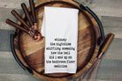 Funny Kitchen Tea Towel: Whiskey Sniffling Design, Host Gift for Christmas