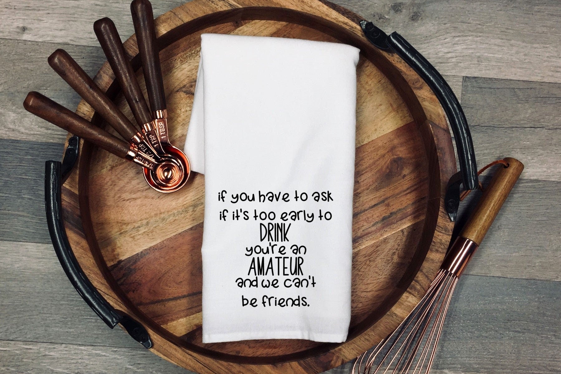 Funny Wine Tea Towel: 100% Cotton Flour Sack Dish Cloth for Christmas