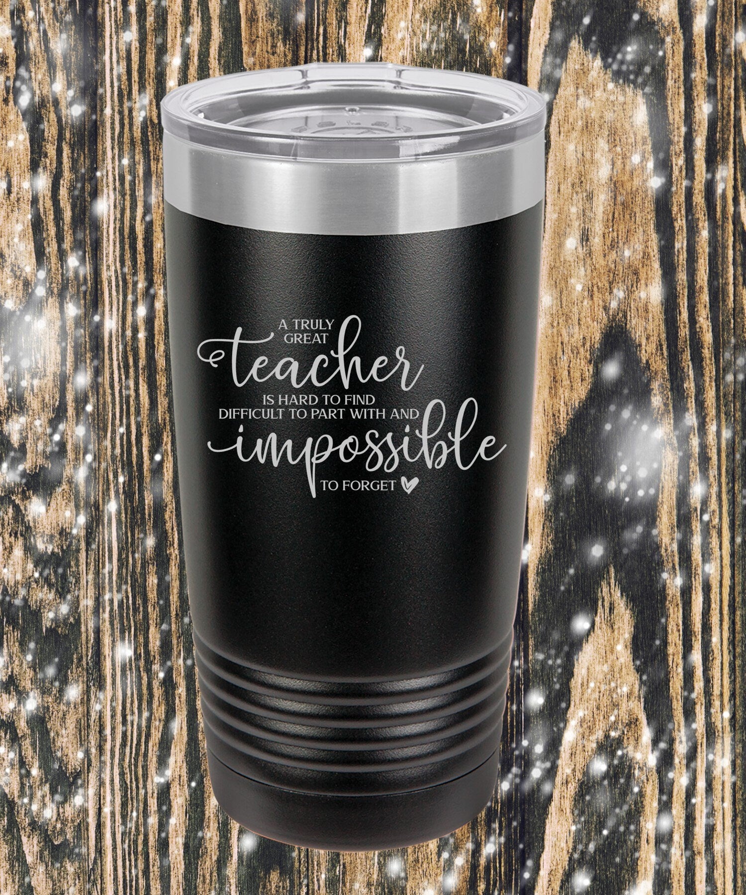 Laser Engraved Teacher Appreciation Tumbler: Insulated Coffee Cup for Christmas