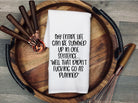 Funny Flour Sack Tea Towel, Humorous Kitchen Dish Cloth, Host Gift
