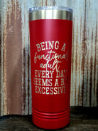 Personalized Bridesmaid Tumbler, Engraved 22 oz Skinny Cup