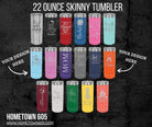 Laser Engraved 22 oz Skinny Tumbler: Insulated Custom Travel Mug