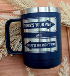 15 Oz Personalized Travel Mug: Laser Engraved Stainless Steel
