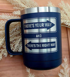 Personalized Insulated Coffee Mug: 15oz Stainless Steel Travel Mug