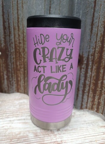 Personalized Logo Can Holder: Custom Engraved Stainless Steel Beverage Cooler