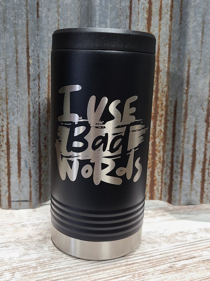 Personalized Logo Can Holder: Custom Engraved Stainless Steel Beverage Cooler
