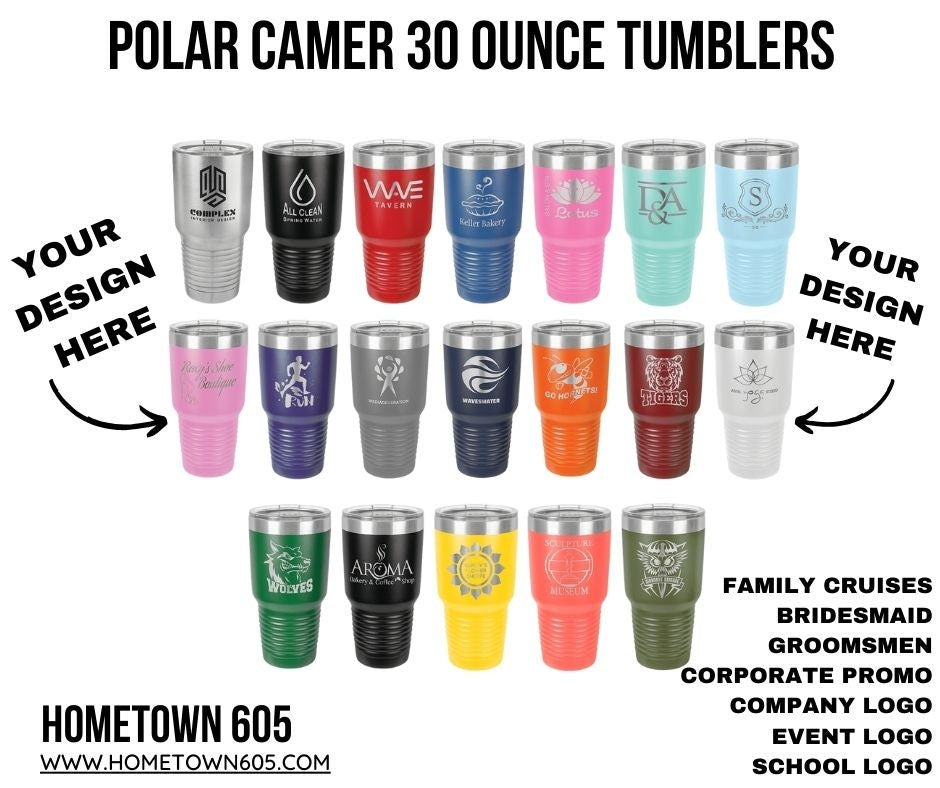 Personalized Laser Engraved 30oz Tumbler, Custom Logo