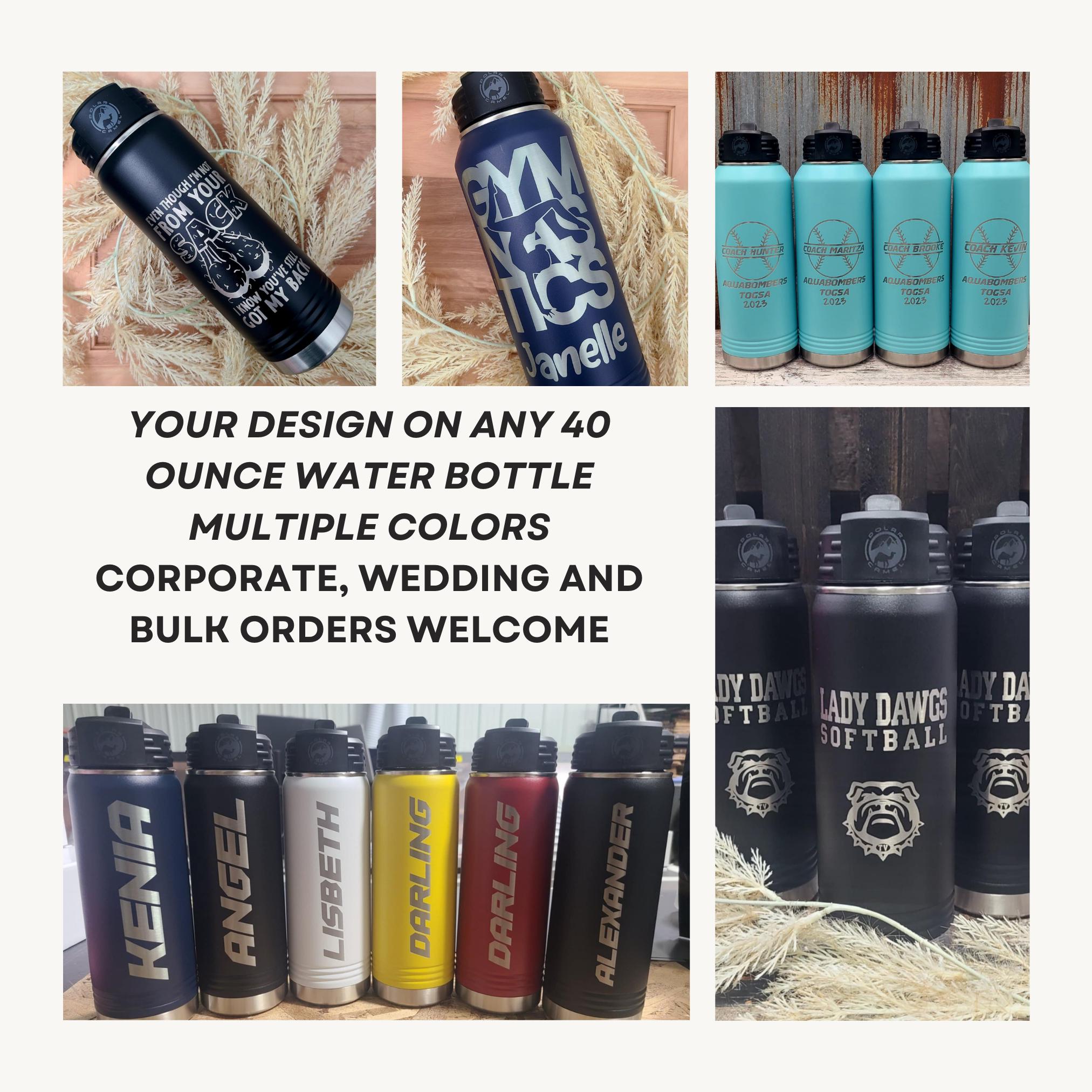 Engraved 40oz Insulated Water Bottle: Personalized Stainless Steel