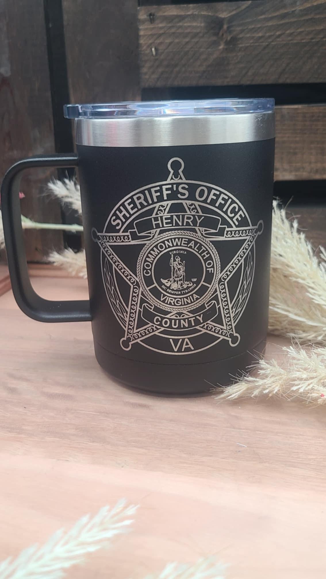 15 Oz Personalized Travel Mug: Laser Engraved Stainless Steel