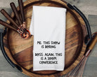 Funny Zoom Conference Kitchen Towel, Sarcastic Work Humor Dish Towel