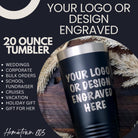 Personalized 20oz Wedding Tumbler • Bridesmaid or Groomsmen Gift • Custom Engraved Stainless Cup