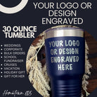 Personalized Laser Engraved 30oz Tumbler, Custom Logo
