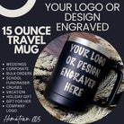 Personalized Insulated Coffee Mug: 15oz Stainless Steel Travel Mug
