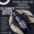 Personalized Laser Engraved 32oz Stainless Steel Water Bottle