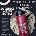 Laser Engraved 20 oz Insulated Water Bottle: Personalized Polar Camel Tumbler