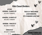Airplane Nursery Closet Dividers: Birch Wood Baby Clothes Size Markers
