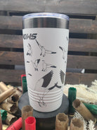 Snow Goose Hunting Tumbler: Engraved Waterfowl Scene, Gift for Hunter