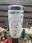 Snow Goose Hunting Tumbler: Engraved Waterfowl Scene, Gift for Hunter