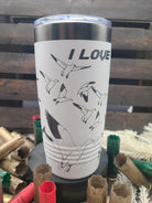 Snow Goose Hunting Tumbler: Engraved Waterfowl Scene, Gift for Hunter