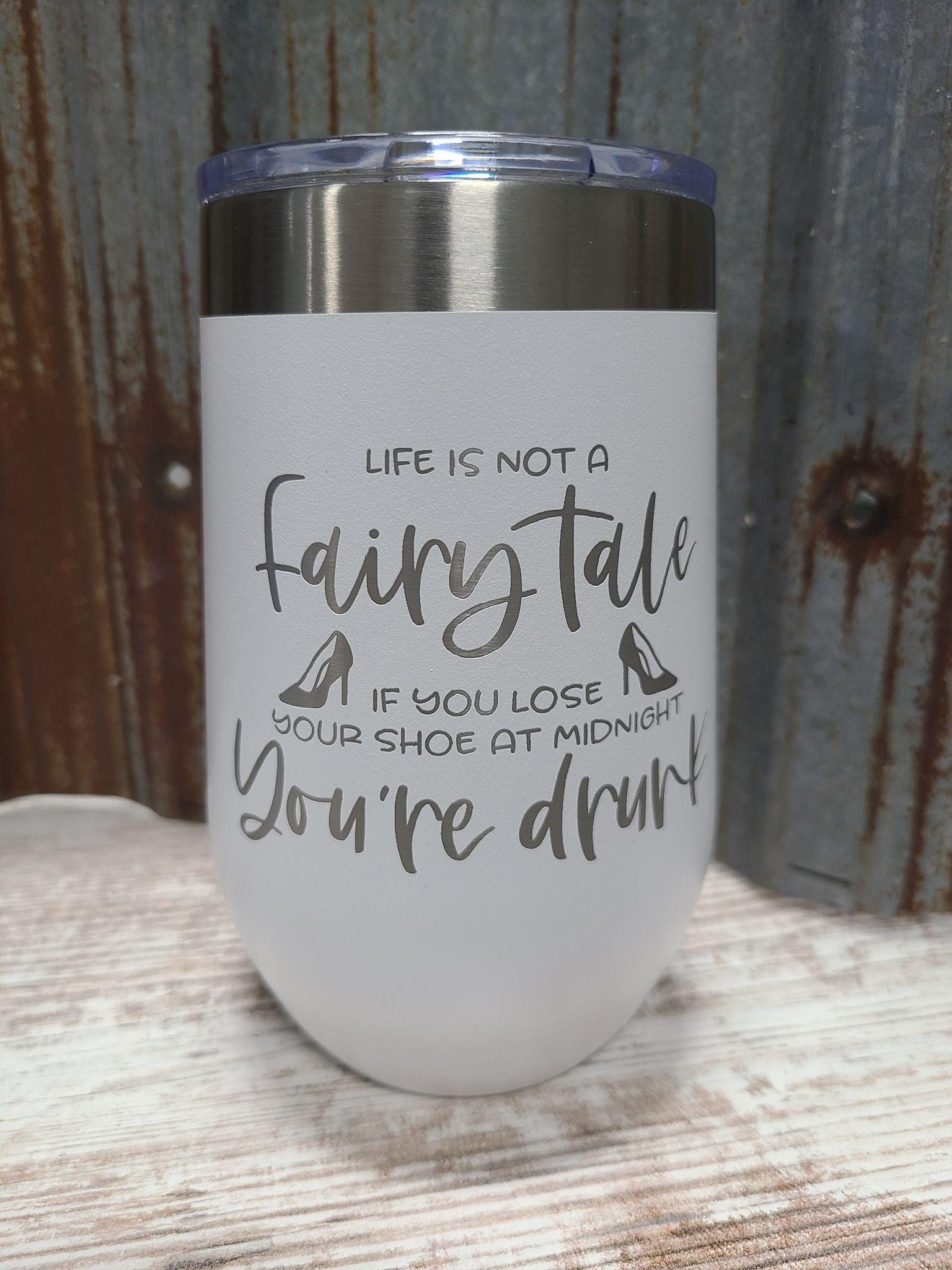 Custom Logo Engraved Wine Tumbler: 16 oz Insulated Stainless Steel Gift for Christmas