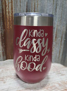 Custom Logo Engraved Wine Tumbler: 16 oz Insulated Stainless Steel Gift for Christmas
