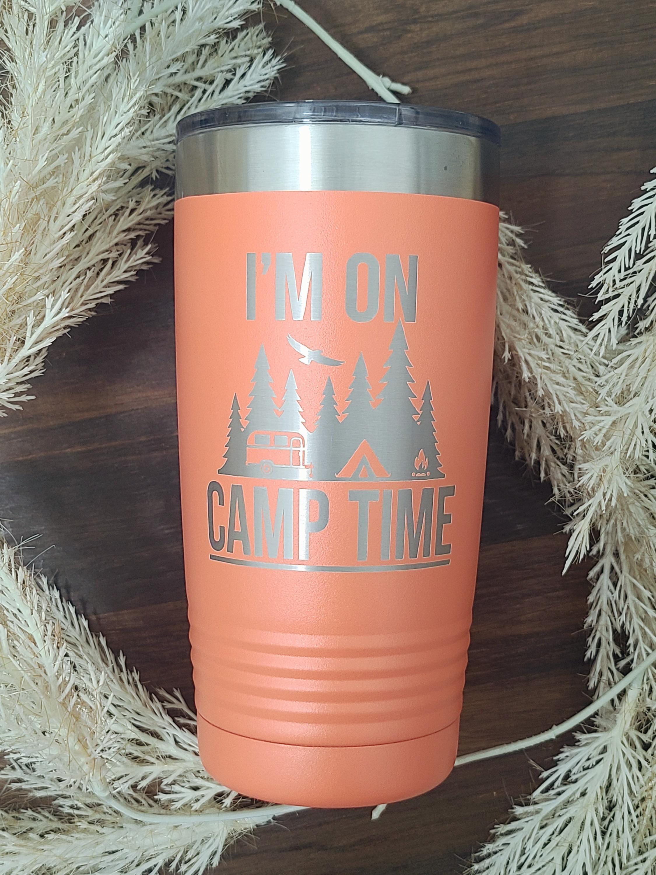 Camp Time Engraved Tumbler, Insulated Camping Mug